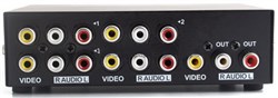 دستگاه تقسیم چند ورودی، سوئیچ RCA   Audio Video AV 4Port91557thumbnail